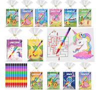 ZMLM Party Bag Fillers for Kids - 16Pcs Mini Colouring Books & Twistable Crayons for Children, Party Favours Kids End of Term Gifts, Class Prizes Birthday Gifts for Ages 3+ (16 Multicolour)