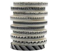 ZMLSED 5mm Wide Slim Washi Tapes Set,10 Rolls Minimalist black white style Japanese Masking Decorative Tapes for Bullet Journal Planners DIY Decor Crafts Arts Scrapbooking Adhesive