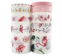 ZMLSED Vintage Washi Tapes Set, EnYan 10 Rolls Japanese Masking Decorative Tapes for DIY Crafts and Arts Bullet Journal Planners Scrapbooking Adhesive