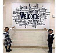zmmammom PVC Wall Sticker Art, A Good Work Welcome Language Sign, Waterproof, Glossy Finish, 76X42Cm, lihu-202957