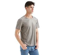 ZMMHW Men's T-Shirt, 100% Silver Fiber Electromagnetic Radiation Protective Clothing Computer/Mobile Phone/TV EMF Shielding,Round Neck,M