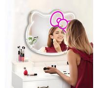 Zmmyuluo - Hello Kitty Neon Mirror, 16" x 13", Pendant, Cute, Cat, Adjustable, Pink, PVC+LED