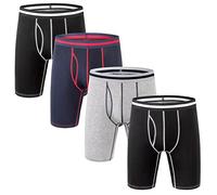 ZMNKH Men's Underwear Trunks Cotton Stretch Boxer Shorts Open Fly Underpants for Men,4 or 3 Pack