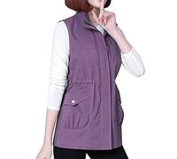 ZMNKH Womens Fishing Vest Breathable Photography Gilet Waistcoat,Outdoor Leisure Cargo Vest Sleeveless Jacket with Pockets