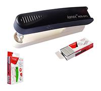 ZMOD10FS Desktop Stapler with Staple Remover, Black Body + 1000 Staples, 20 Sheets Stapling, Reload Indicator, No - 10 Staples, iZOFAX Black Ball Pen