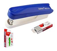 ZMOD10FS Desktop Stapler with Staple Remover, Blue Body + 1000 Staples, 20 Sheets Stapling, Reload Indicator, No - 10 Staples, iZOFAX Black Ball Pen