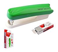 ZMOD10FS Desktop Stapler with Staple Remover, Green Body + 1000 Staples, 20 Sheets Stapling, Reload Indicator, No - 10 Staples, iZOFAX Black Ball Pen