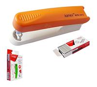 ZMOD10FS Desktop Stapler with Staple Remover, Orange Body + 1000 Staples, 20 Sheets Stapling, Reload Indicator, No - 10 Staples, iZOFAX Black Ball Pen