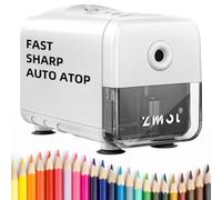 Zmol 212 Pack White Heavy Duty Automatic Electric Pencil Sharpener for School, Classroom, Commercial Use