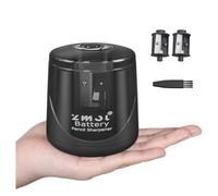 Zmol Battery Operated Electric Pencil Sharpener, Quick Sharpener for No.2/Color Pencils, Portable, Black