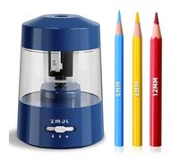 ZMOL Electric Pencil Sharpener 6-12mm Jumbo Colored&No.2 Pencils Dark Blue | Battery Operated or USB Powered, Portable for Kids Classroom/Office/Home