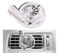 ZMOO Spinning Turbo Air Freshener, Car Vent Clip rotating air outlet,Aromatherapy Fragrance Diffuser Creative Car Air Diffusers Freshener, Silver, 7x6x2.5/2.8x2.4x1.0in