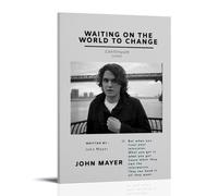 ZMOZXYB John Mayer Great Singer Retro Music Album Cover Canvas Poster Wall Art Decorative Painting Bedroom Painting Posters 24x36inch(60x90cm) Frame-style