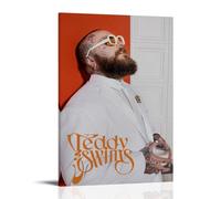 ZMOZXYB Teddy Swims Great Singer Retro Music Album Cover Canvas Poster Wall Art Decorative Painting Bedroom Painting Posters 24x36inch(60x90cm) Frame-style