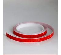 ZMQU Caution Reflective Tape Multicolor 0.4 inch x 26.2 feet Outdoor High Viscosity(Rood)