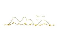 ZMQU Creative Meta Wall Mounted Coat Rack, Decorative Wall Hooks, All Metal Construction for Jacket Coat Hat in Mudroom Entryway(Grey,65cm/25.5in)(Gold,82cm/32.2in)
