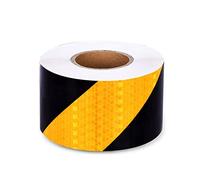 ZMQU Reflective Tape Hazard Caution Visible Trailer Multicolor 3/10/45M(Black Yellow,3 m)