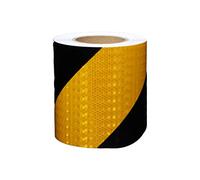 ZMQU Twill Reflective Tape 5.9 Inch Caution Stickers Multicolor 3-50m for Vehicles(Black Yellow,3 m)