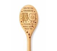 ZMR SHOP CRAFT Wooden Spoon with Funny Engraved Sayings, Beech Wood Kitchen Utensils, Novelty Baking Gift (You're My FAV...)