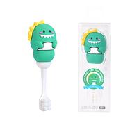 ZMRZ Toddler Manual Toothbrush Dinosaur Cartoon Shape 10,000 bristles, Super Soft bristles for 1-4 Years Old Children (1 Count (Pack of 1), Green)