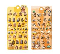 ZMShenMa Capybara Cartoon 3D Stereoscopic, Rocking Music, Dolphin Relief, Mobile Phone Decoration Stickers, Cute Children, Repeated Stickers