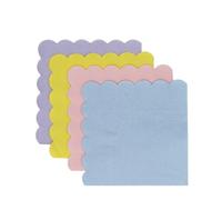 ZMShenMa Four Color 100 Pieces 33 × 33cm Colored Napkins, Customized Lace, Flexible and Durable Napkins, Suitable for Weddings, Birthday Parties, Various Dinners and Hotels.