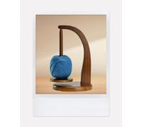 ZMShenMa Wooden Rotatable Spool Holder, High-Performance Magnetic Hand Woven Yarn Holder, Wooden Yarn Shaft Rotating Tool (Brown)