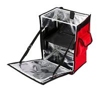 ZMSWX Red Insulated Bags for Food Delivery,Commercial Insulated Food Delivery Bag w/Divider