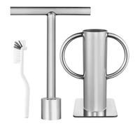 zmtfqymx Upgraded Rock Crusher, Multipurpose Stone Crusher, Stainless Steel Material Rock Crusher for Gold, Sturdy Glass Crusher