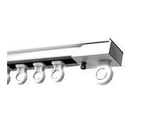 ZMTGLTG Punch-free ceiling-mounted curtain track, straight rail, slide rail, strong adhesive, silent opening and closing, suitable for living room(200cm)