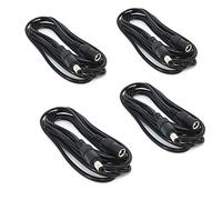 Zmtyuguan 4pcs/pack 2m/6.56ft Black DC Plug Extension Cable with Male to Female 5.5mm x 2.5mm Connectors for 12V DC Power