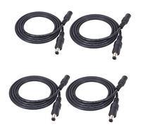 zmtyuguan 4pcs/pack1m/3.28ft black 5.5mm x 2.5mm DC Plug Extension Cable DC Extension Cable Cord with Male to Female 5.5mm x 2.5mm Connectors DC Power 12V 5.5mm x 2.5mm Barrel Male Plug Connector