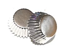 Zmum Party Paper Baking Cases for Cupcakes, Mini Size, Pack of 100 Silver