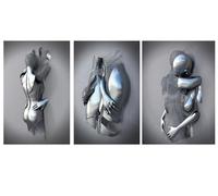 ZMURED 3D Wall Art Decor Artwork Figure Statue Modern Art Canvas Painting,Large Wall Art for Bathroom Bedroom Decoration