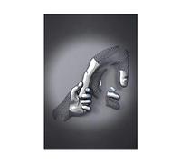ZMURED 3D Wall Art Decor Artwork Figure Statue Modern Art Canvas Painting,Large Wall Art for Bathroom Bedroom Decoration (hand in hand)