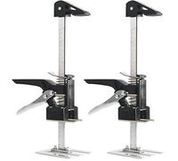 ZMURED Labor Saving Arm 2PC 15.5 Inch Height Regulator Hand Lifting Tool，Lifter Jack for Installing Cabinets Door And Wooden Panel Lifting Cabinet Board Lifter, Upgrade Black Steel 2pc