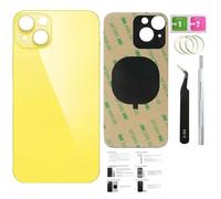 ZMVDJZ 14 Plus Back Glass Replacement for iPhone 14 Plus Back Cover Glass (Yellow, 6.7 Inch) with Pre-Installed Tape +Installation Instruction + Repair Tools (Yellow)