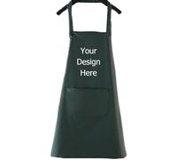 ZMvise Custom Kitchen Apron Personalized Your Design Text Logo Women Men Aprons, Green, One size