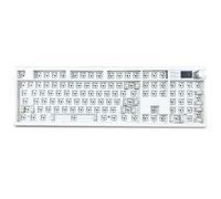 ZMX GMK104 Mechanical Keyboard Kit with Screen&Knob,VIA Programmable Hot Swap Gasket Mounted PCB Custom RGB Barebones Keyboard Wireless BT5.0/2.4GHz/USB-C Wired Full Size Gaming DIY Kit (White)