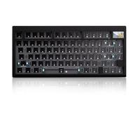 ZMX GMK81 75% Keyboard Kit,Hot Swap Bluetooth/2.4G Wireless/Type-C Tri-Mode RGB Mechanical Keyboard with TFT-LCD Screen PCB Gasket VIA Programmable Customized Barebones TKL Gaming DIY Kit (Black)