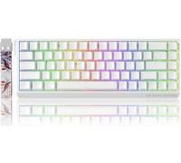 ZMX MADLIONS MAD 68 HE Magnetic Switch Keyboard,Hall Effect Rapid Trigger Gaming Keyboard Adjustable Actuation Hyper-Fast 65% Wired RGB Backlit with Side Printed Keycaps,Web Driver (White)