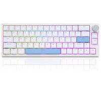 ZMX X BOYI 66Pro Magnetic Switch Rapid Trigger RGB Gaming Keyboard,60% Hall Effect Adjustable Actuation Gasket-Mounted Hot Swap Wired Mechanical Keyboard with Knob for PC/Mac Gamer (White)