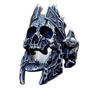 ZMY Home Viking Skull Ring - Nordic Warrior Design Fashion Stainless Steel Jewelry, Metal, No Gemstone