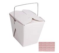 zmybcpack 50 Pack 16oz/1 Pint Chinese Take Out Boxes, Paper Food Containers