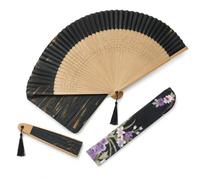 ZMYueda Folding Hand Fans, Women'S Hand Fans Foldable Nylon, Suitable for Craze, Church, Decoration, Edm, Music Festival, Dance, Party, Performance, Gift