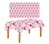 ZMYueda Valentines Decorations Tablecloth, 54 x 108 Inch Valentine's Day Tablecloth, Valentine's Day Anniversary Love Heart Table Cover for Valentines Day Party Supplies, Wedding Anniversary Deco