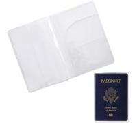 zmzdp 5 Pcs Passport Cover, Waterproof Passport Protector, Clear Passport Sleeve for Travel, Transparent Plastic Passport Book Holder for Students Passports Journal, Schools, Fits US Passports