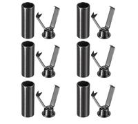 zmzdp 6Pcs Aglets for Shoelaces Hoodie String Ends Universal Shoe Lace Tips Replacement Alloy Cylindrical Drawstring End Caps Shoe Lace Tips Replacement End for Sneakers Hoodie String Metal Tip Black