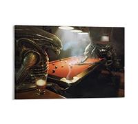 ZNA Alien Vs Predator Playing Pool Game Poster Decorative Painting Canvas Wall Posters And Art Picture Print Modern Family Bedroom Decor Posters 08x12inch(20x30cm)
