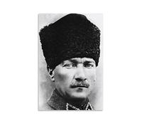ZNA Mustafa Kemal Ataturk Poster Decorative Painting Canvas Wall Posters And Art Picture Print Modern Family Bedroom Decor Posters 08x12inch(20x30cm)